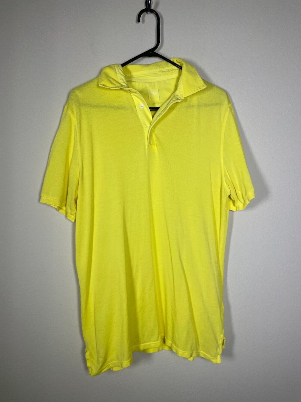Fedeli Polo Shirt Men's Size 52 (M) Yellow Golf Tennis Pickleball Made Italy!